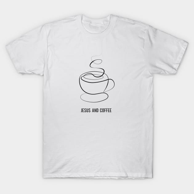 Jesus and coffee T-Shirt by HevenlyPrints